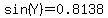 sin%28Y%29=0.8138