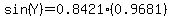 sin%28Y%29=0.8421%280.9681%29