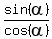 sin%28alpha%29%2Fcos%28alpha%29