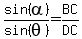 sin%28alpha%29%2Fsin%28theta%29+=+BC%2FDC