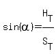 sin%28alpha%29=H%5BT%5D%2FS%5BT%5D