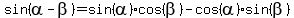 sin%28alpha-beta%29=sin%28alpha%29cos%28beta%29-cos%28alpha%29sin%28beta%29