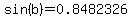 sin%28b%29=0.8482326