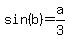 sin%28b%29=a%2F3