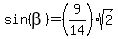 sin%28beta%29=%289%2F14%29sqrt%282%29