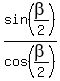 sin%28beta%2F2%29%2Fcos%28beta%2F2%29
