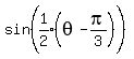 sin%28expr%281%2F2%29%28+theta+-+pi%2F3%29%5E%22%22%29