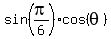 sin%28pi%2F6%29%2Acos%28theta%29