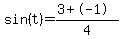 sin%28t%29=%283%2B-1%29%2F4
