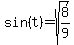 sin%28t%29=sqrt%288%2F9%29