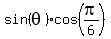 sin%28theta%29%2Acos%28pi%2F6%29