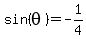 sin%28theta%29=-1%2F4