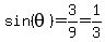 sin%28theta%29=3%2F9=1%2F3