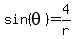 sin%28theta%29=4%2Fr