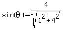 sin%28theta%29=4%2Fsqrt%281%5E2%2B4%5E2%29