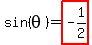 sin%28theta%29=highlight%28-1%2F2%29