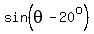 sin%28theta-20%5Eo%29