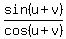 sin%28u%2Bv%29%2Fcos%28u%2Bv%29