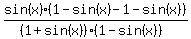 sin%28x%29%281-sin%28x%29-1-sin%28x%29%29%2F%28%281%2Bsin%28x%29%29%281-sin%28x%29%29%29
