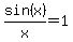 sin%28x%29%2Fx=1