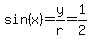 sin%28x%29=y%2Fr=1%2F2