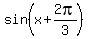 sin%28x%2B2pi%2F3%29
