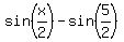 sin%28x%2F2%29-sin%285%2F2%29