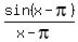 sin%28x+-+pi%29%2F%28x+-+pi%29