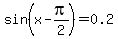 sin%28x-pi%2F2%29=0.2