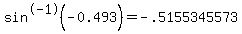 sin%5E-1%28-0.493%29+=+-.5155345573