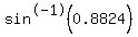 sin%5E-1%280.8824%29