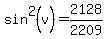 sin%5E2%28v%29=2128%2F2209