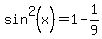 sin%5E2%28x%29++=+1+-1%2F9