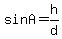 sin+A+=+h%2Fd