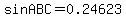 sin+ABC=0.24623