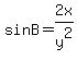 sinB=2x%2Fy%5E2