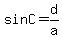 sinC=d%2Fa