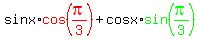 sinx%2Ared%28cos%28pi%2F3%29%29%2Bcosx%2Agreen%28sin%28pi%2F3%29%29