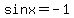 sinx=-1