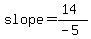 slope=%2814%29%2F%28-5%29