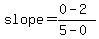 slope=+%280-2%29%2F%285-0%29