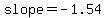 slope=-1.54++