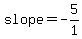 slope=-5%2F1