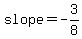 slope+=+-3%2F8