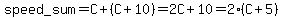 speed_sum=C%2B%28C%2B10%29=2C%2B10=2%28C%2B5%29
