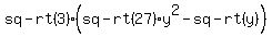 sq-rt%283%29%28sq-rt%2827%29y%5E2-sq-rt%28y%29%29