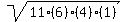 sqrt%28%0911%09%2A%09%28%096%09%29%28%094%09%29%28%091%09%29%29