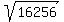 sqrt%28%0916256%09%29