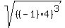 sqrt%28%28%28-1%29%2A4%29%5E3%29