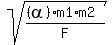 sqrt%28%28%28alpha%29%2Am1%2Am2%29%2FF%29